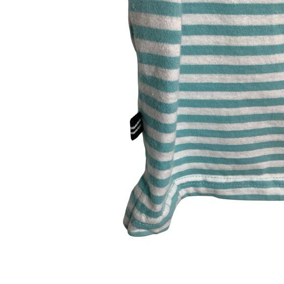 Nautica Blue White Striped Polo Shirt Medium 10/12 - Picture 3 of 7